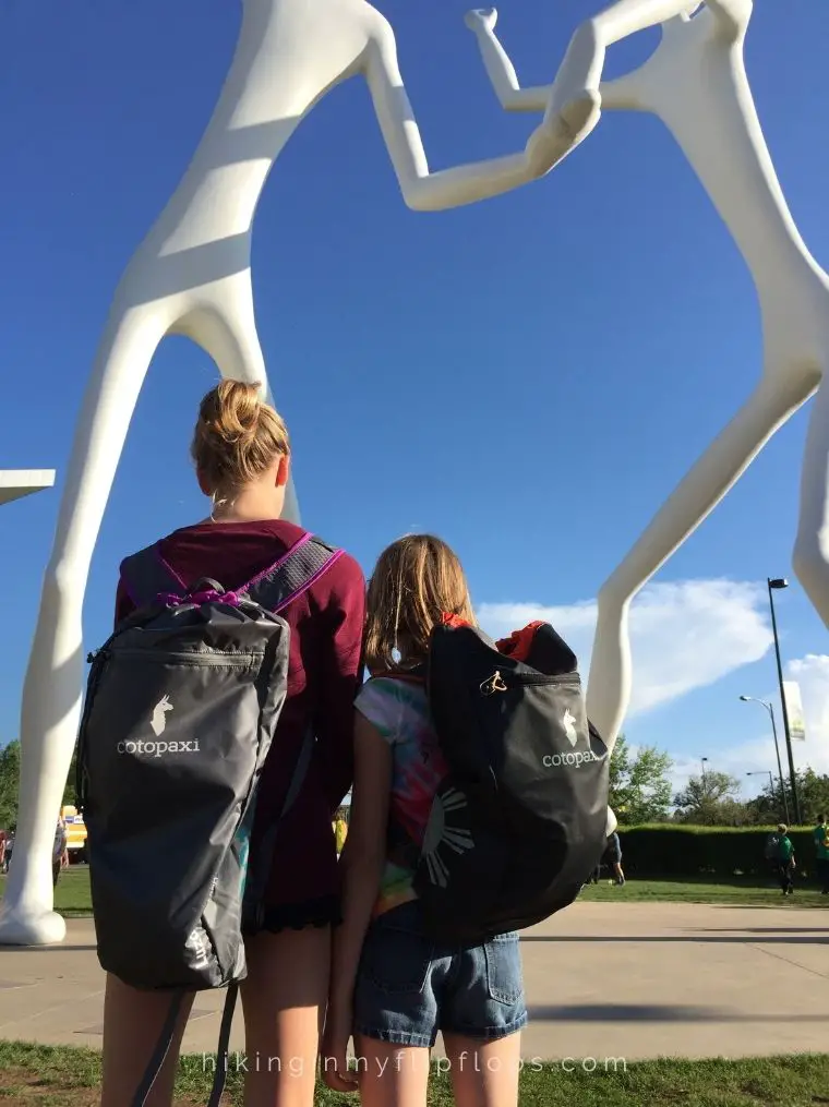 girls with their Cotopaxi day packs from our first Cotopaxi adventure race