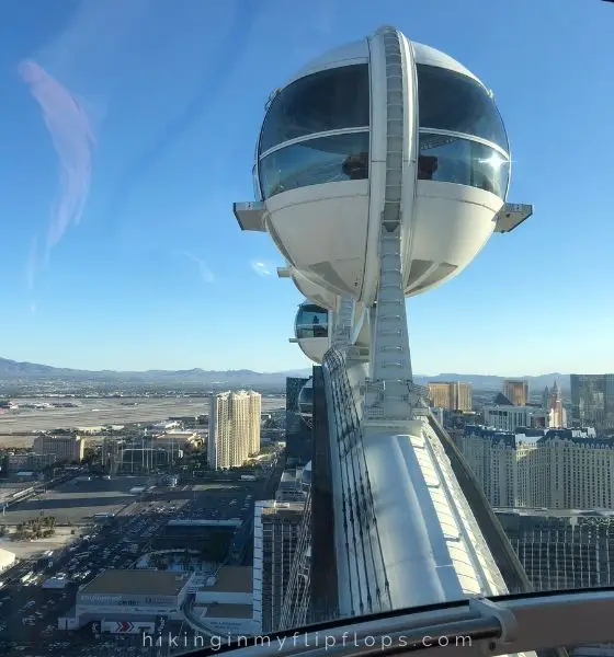 views from the High Roller Observation Wheel in Las Vegas Nevada