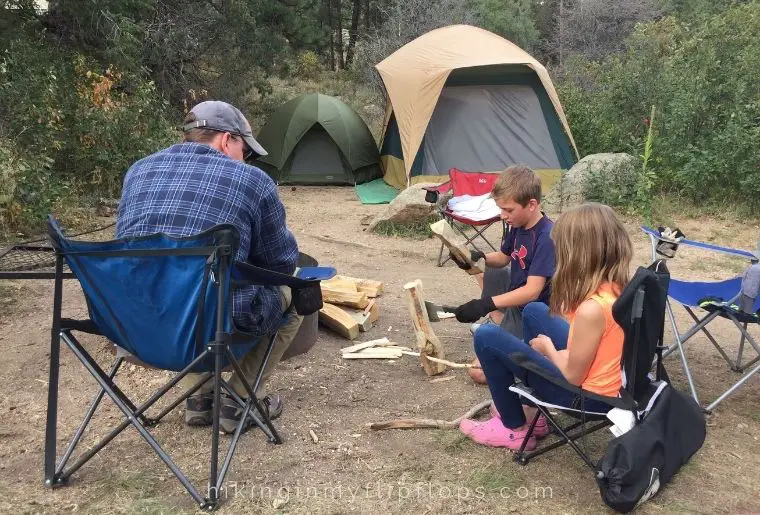 getting outside on a family camping trip