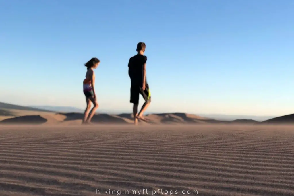 hiking at the Great Sand Dunes National Park and Preserve