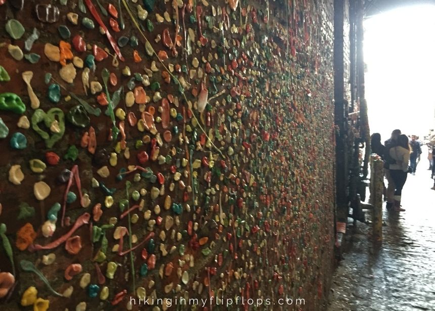 the gum wall, one of the fun Seattle sights to see