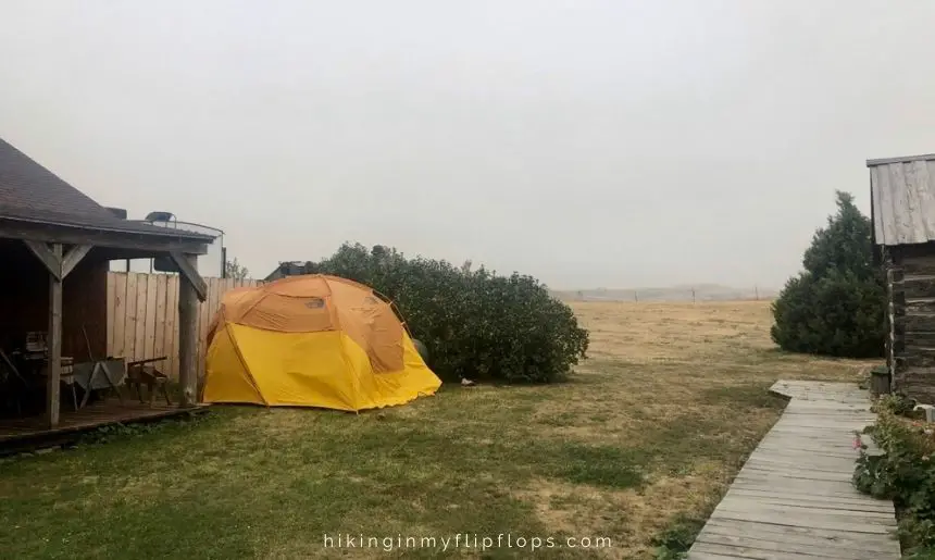 a tent blocked from the wind, how to keep tent warm in winter