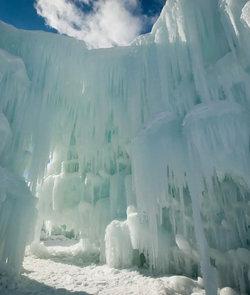 Dillon Ice Castles in Colorado during the day 