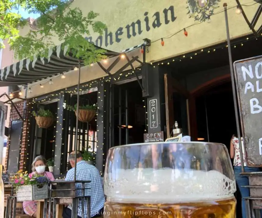 a beer at the Bohemian Biergarten when spending 36 hours in Boulder Colorado