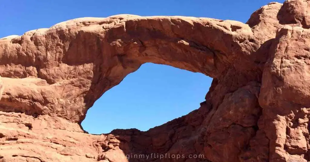 one of the many naturally formed arches within Arches National Park