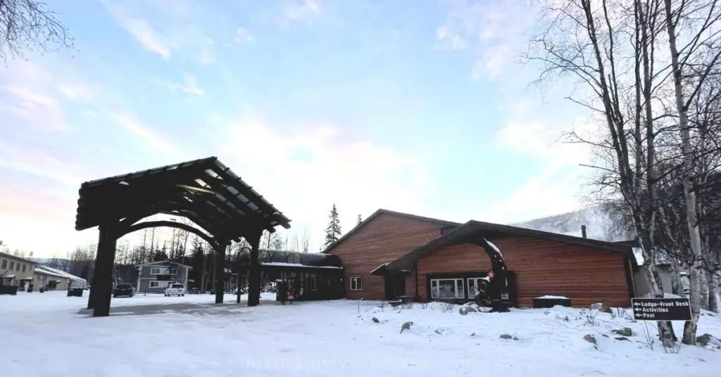 the main building at Chena Hot Springs Resort