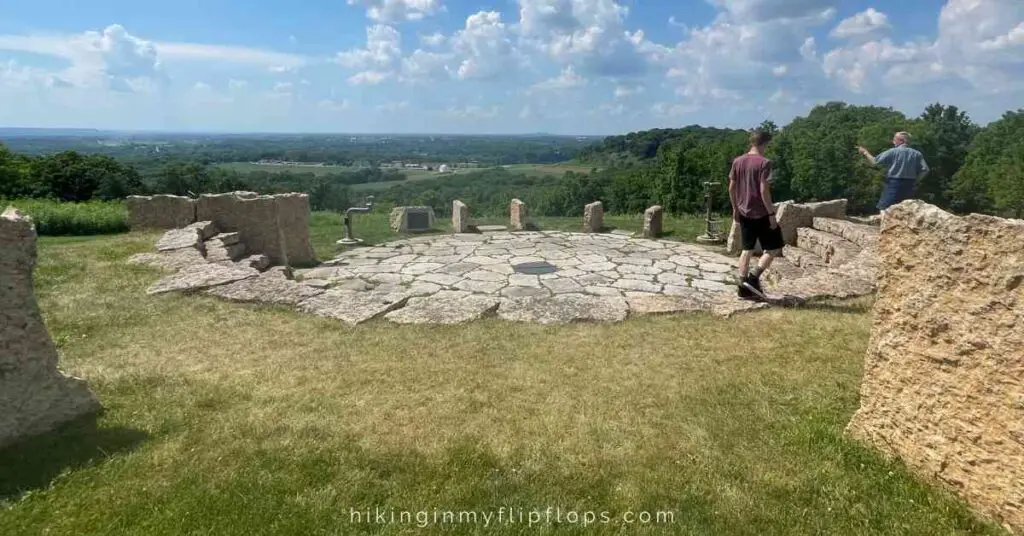 views of Galena IL from Horseshoe Mound Preserve in Galena IL