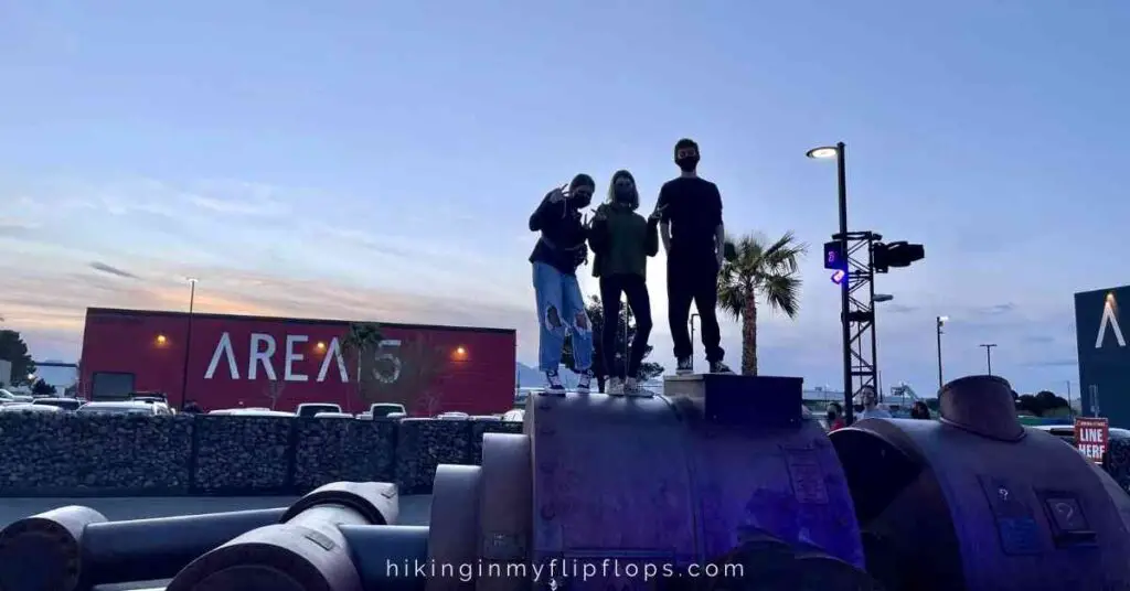 kids standing on a structure at Area 15 in Las Vegas