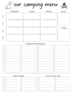 a free printable camping meal planner from hikinginmyflipflops.com